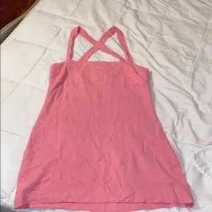 Pink linen Madewell dress!